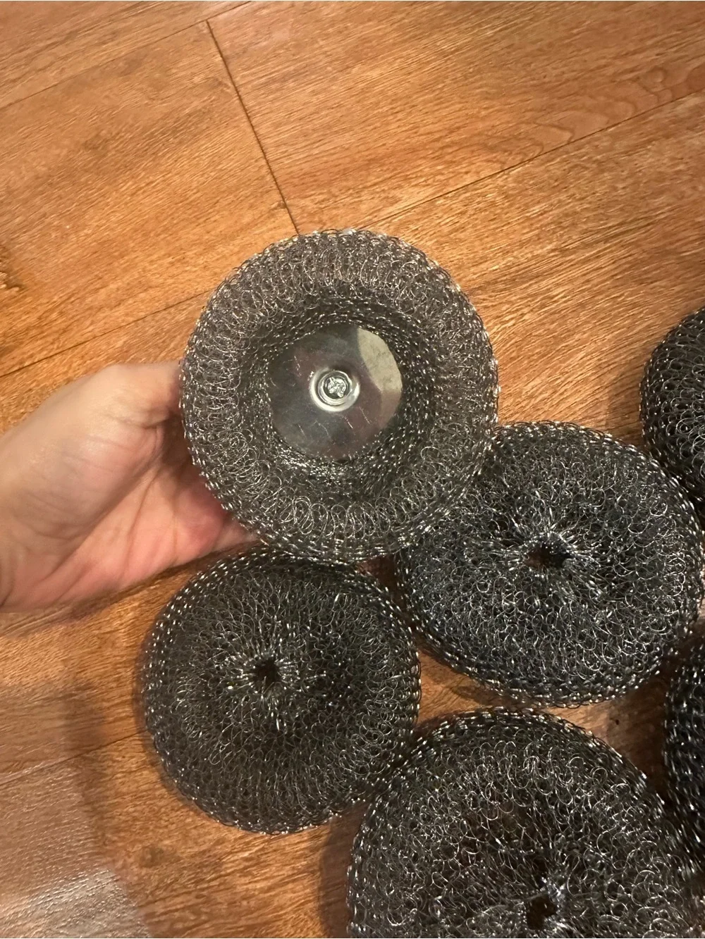 Steel wool scrubber set
